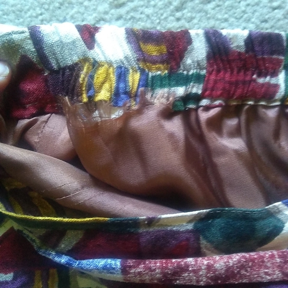 New York Studio Geometric Print Vintage Faux Wrap Skirt - Picture 6 of 7